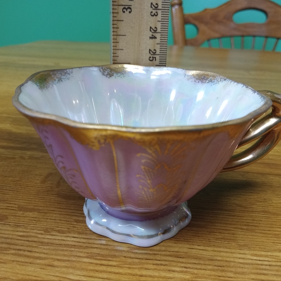 Vintage Japanese Iridescent Lusterware Tea Cup - Picture 7 of 13